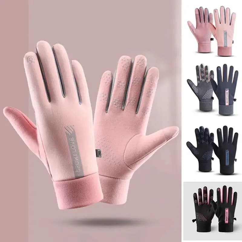Women's Winter and Autumn Sports Gloves Waterproof and Non-slip Cycling Gloves Wind and cold-resistant outdoor activities gloves