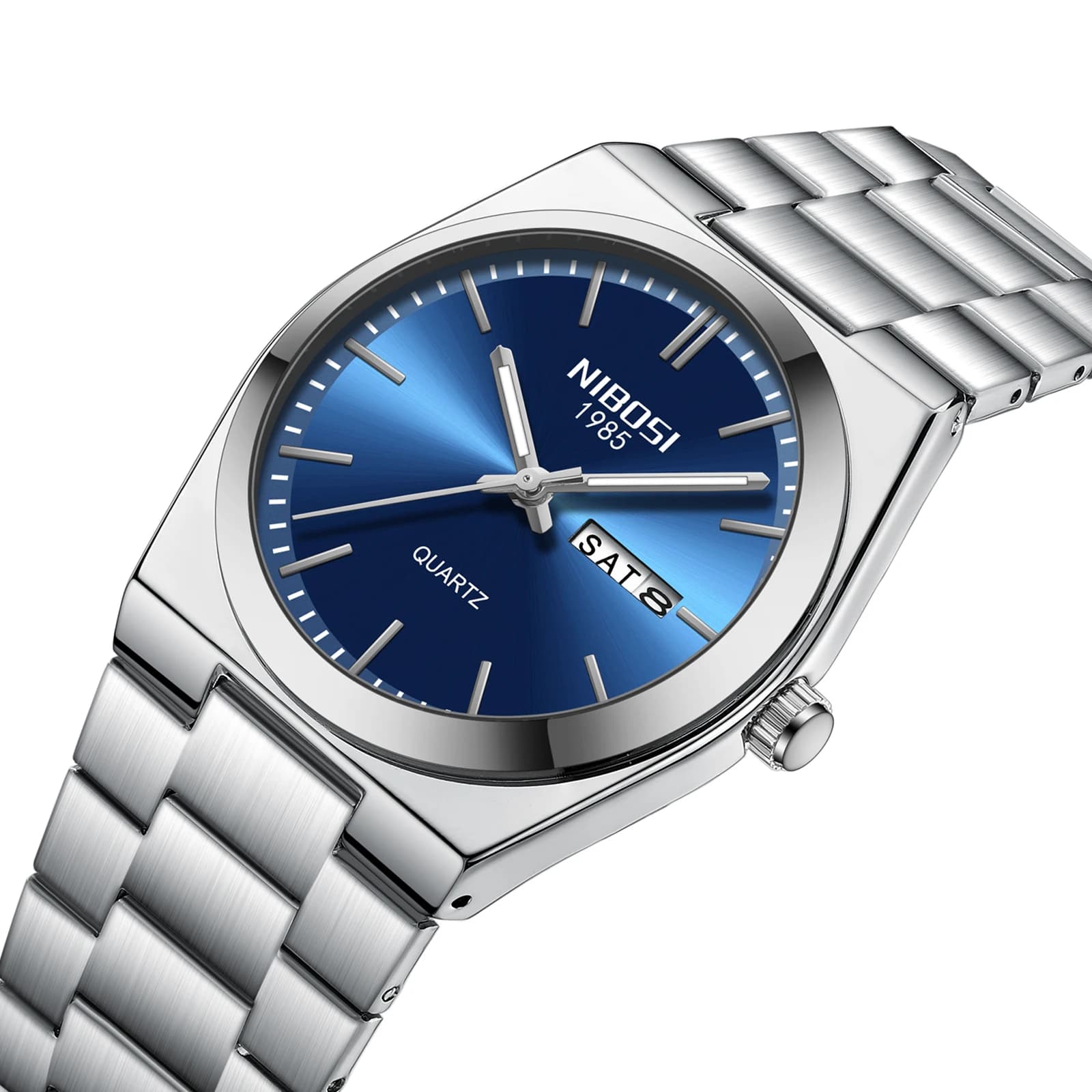 PAAZOMU Fashionable Men's Quartz Watch Stainless Steel Waterproof Luminous Men's Watch Chronograph With Date Multifunction Men's Watches