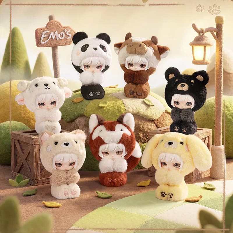 AYOR TOYS x EMO'S Emotional Sanctuary Series Blind Box Portachiavi in vinile simpatici bambole a sorpresa da collezione, ciondoli per zaino, giocattolo regalo