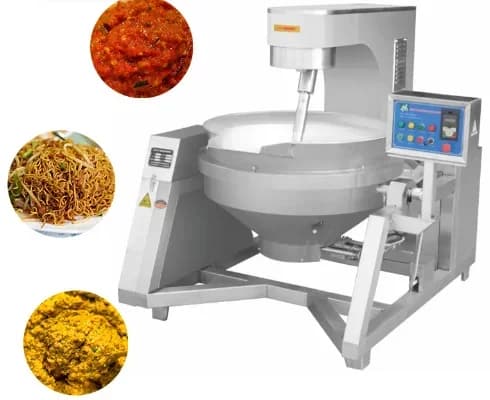 Miscelatore da cucina con riscaldamento elettrico in acciaio inossidabile Bollitore con rivestimento a gas e agitatore
