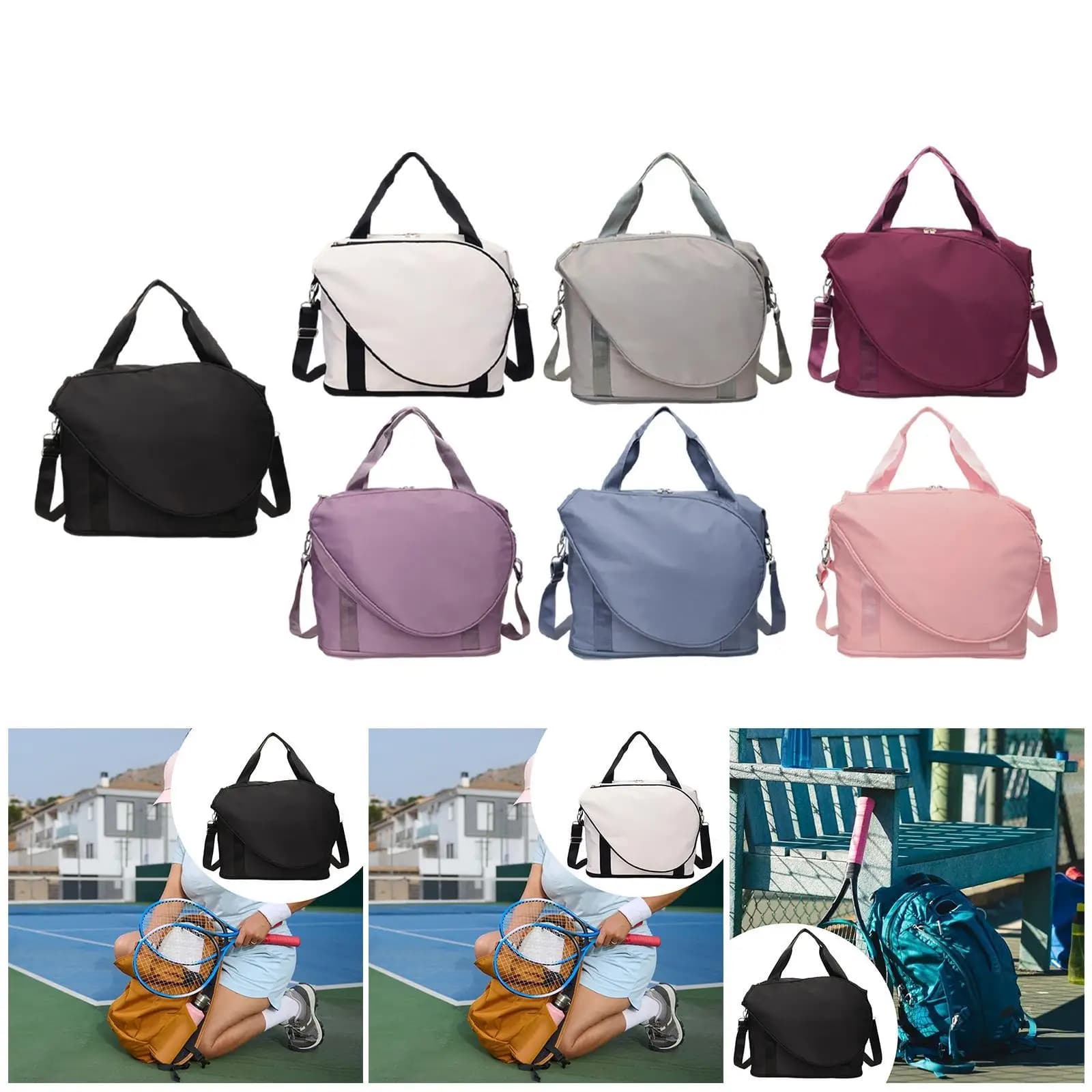 Adjustable shoulder bag, portable, gym bag Tennis bag Transport bag for racket Crossbody bag for competition