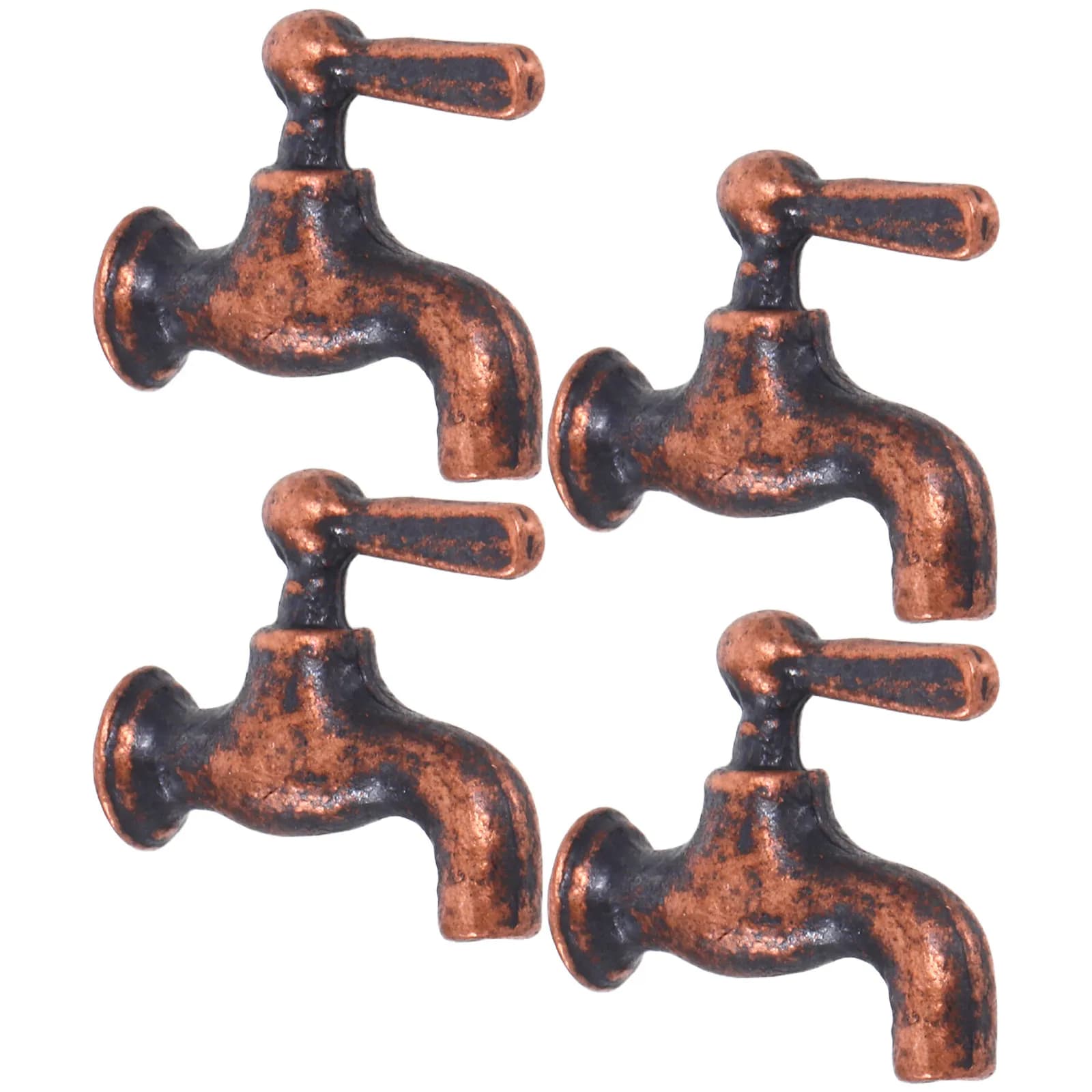 Set di 4 Rubinetti Miniatura per Cucina in Scala 1:12, Realistici Accessori per Bagno e Lavandino di Case delle Bambole