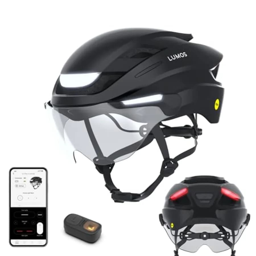 Casco Smart Ultra per E-Bike, Scooter, Ciclismo, Bicicletta, Guscio in Policarbonato, Nero Opaco, Certificato NTA 8776, Anteriore e Posteriore