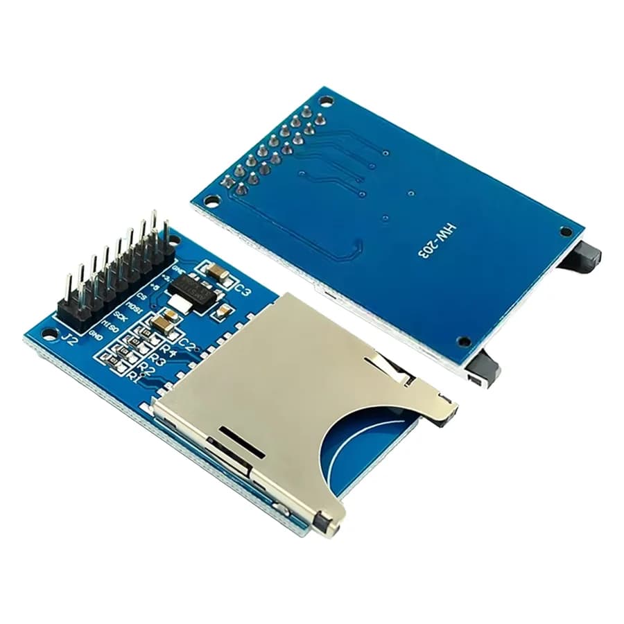 Lettore di prese per slot per modulo scheda SD da 1 pz con interfaccia SPI ARM MCU a 16 pin per Arduino - Modulo lettore di schede di memoria