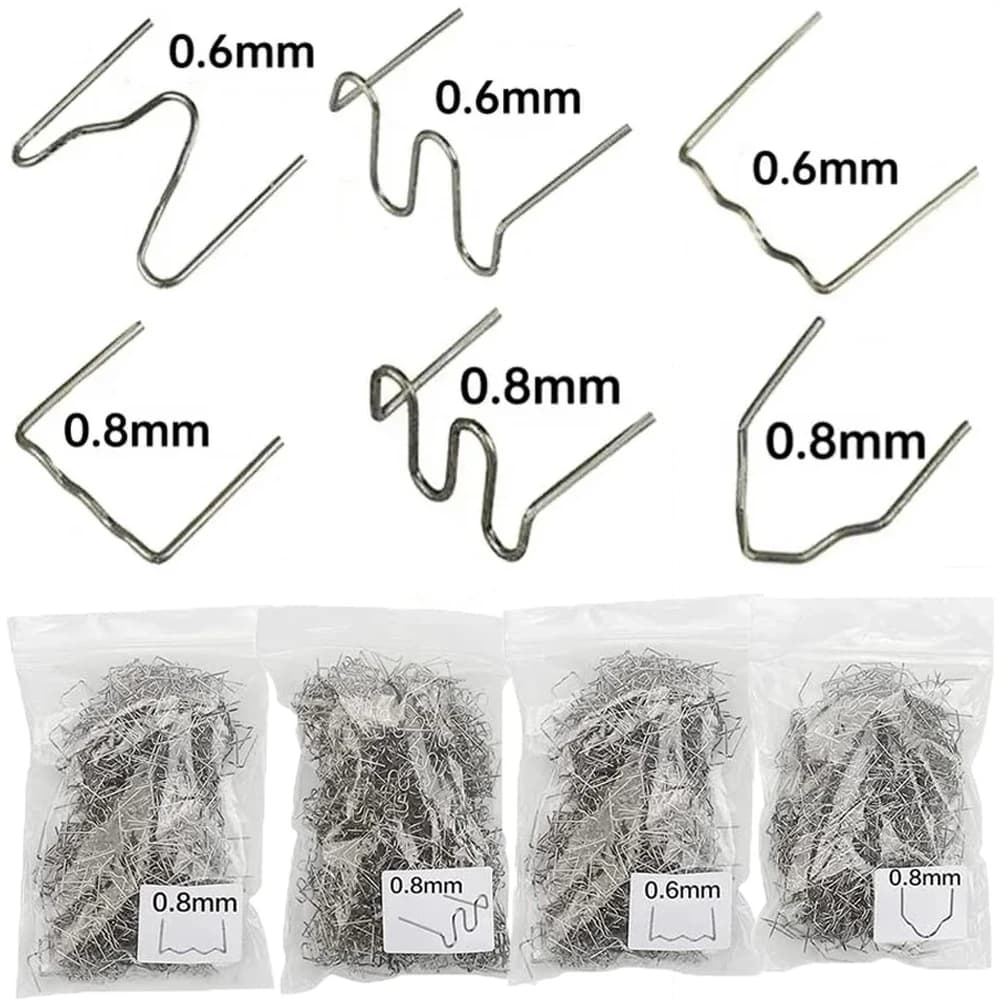 100-600 Pz Auto Plastic Reparation Plastic Slurry Auto Reparation Sauce Stud Precut Wave Nails Heat Sewing Machine