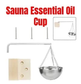 Ciotola per diffusore di aromi in acciaio inossidabile con supporto a parete in legno per la decorazione di sale spa tradizionali a infrarossi