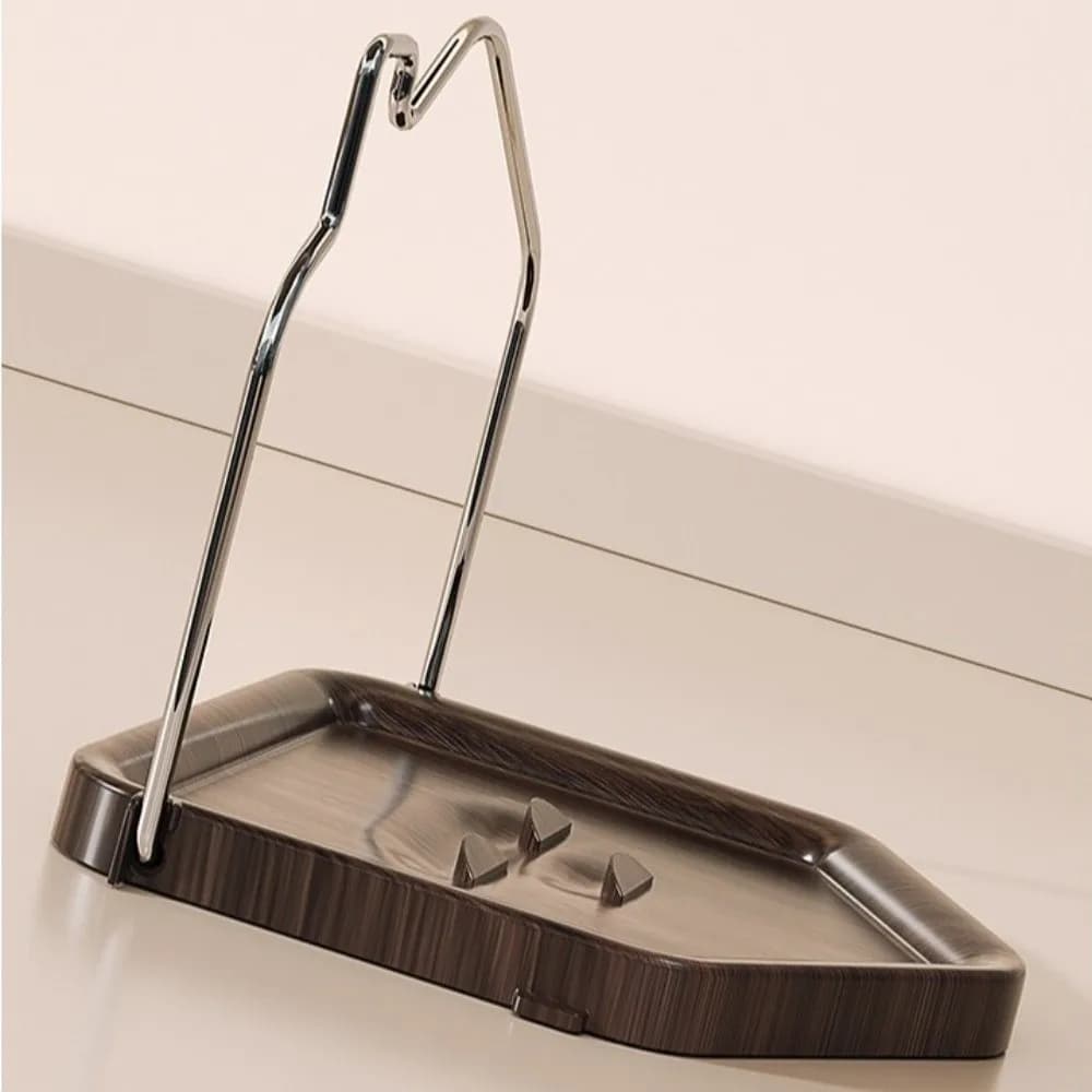 Pratico Porta Coperchi in Acciaio Inox Antiruggine Salvaspazio, Supporto per Taglieri Stabile e Pieghevole, Scaffale per Coperchi da Cucina