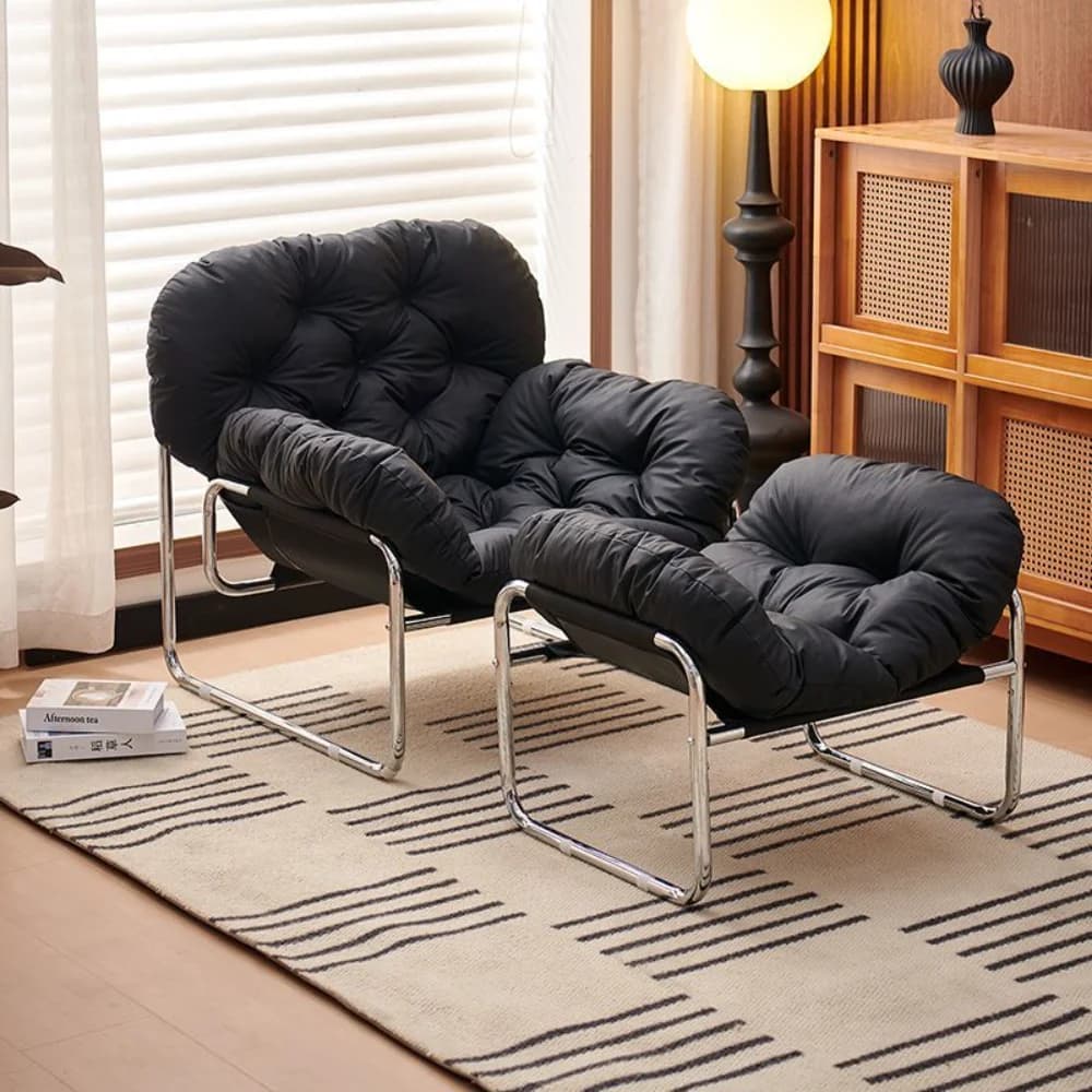 Poltrona lounge ergonomica con schienale alto e cuscino spesso, divano moderno da soggiorno, sedia da scrivania, relax, sedia pigra, mobili per la casa