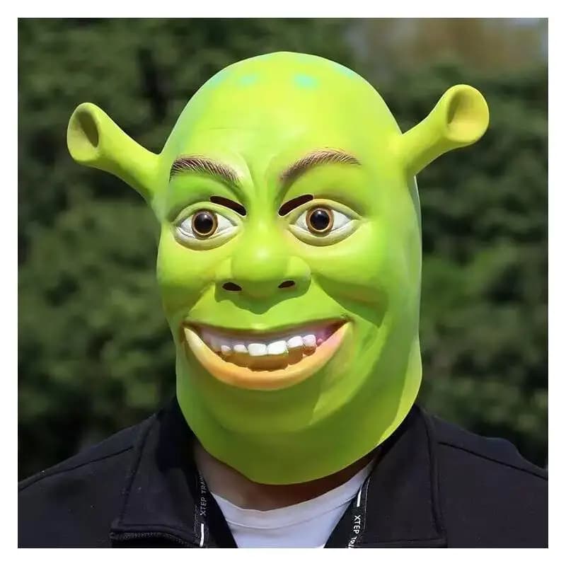 Halloween mask Green Shrek, Mask for Cinematographic Cosplay, Mask for Party in Mask, Carnival Mask, Realistic Latex Mask, Scary Animal Mask