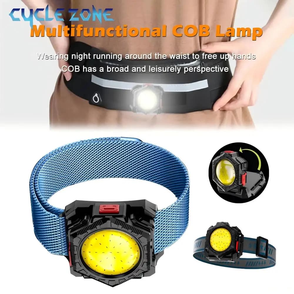 Portable LED Wrist Light Mini Flashlight Headlamp TYPE-C Rechargeable Watch Lamp Wrist Lighting Torch Night Running Belt Light