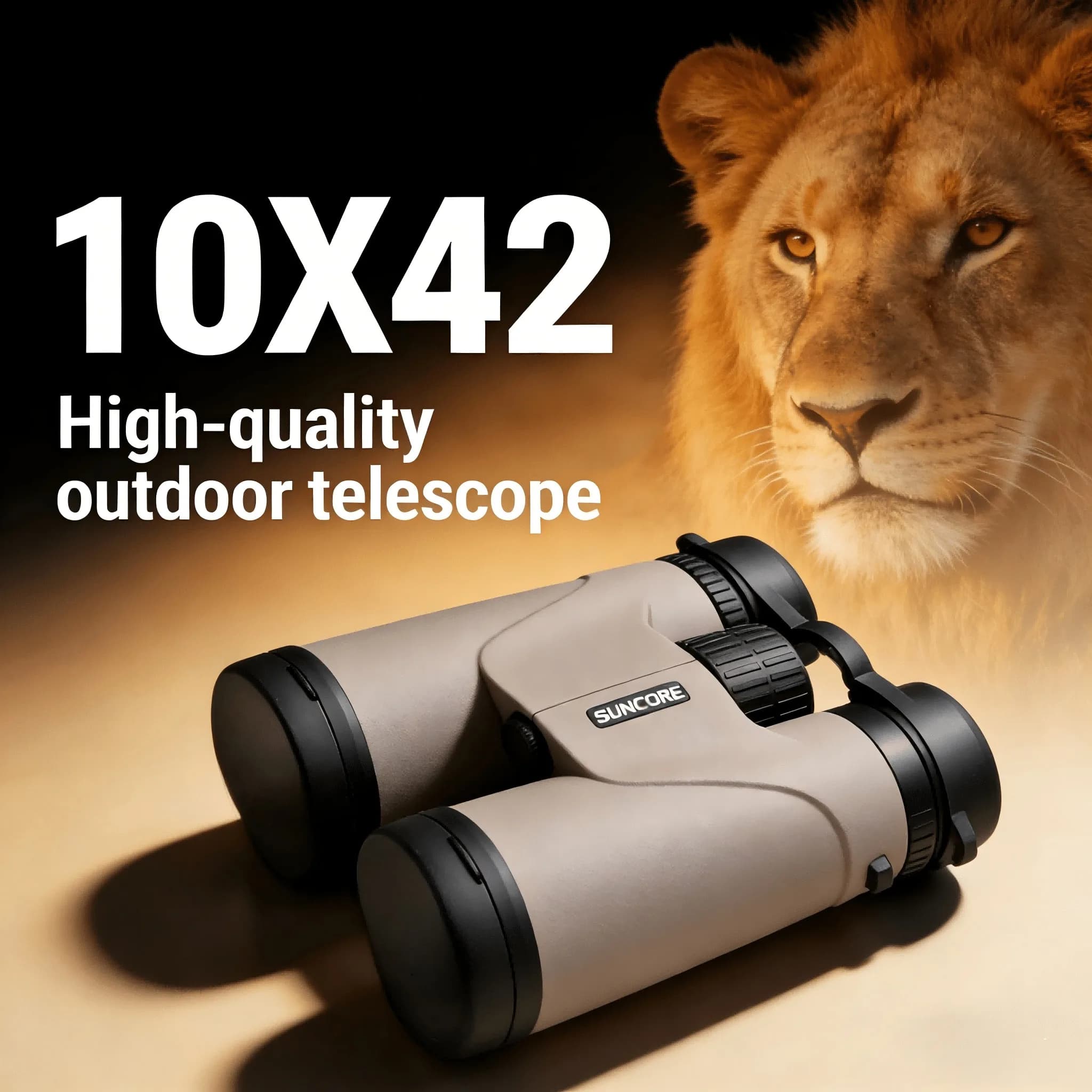 SUNCORE Esperienza ad angolo ampio sorprendente: binocolo HD 10x42 - leggero come la nebbia, ti accompagnano per goderti l'esplorazione all'aperto
