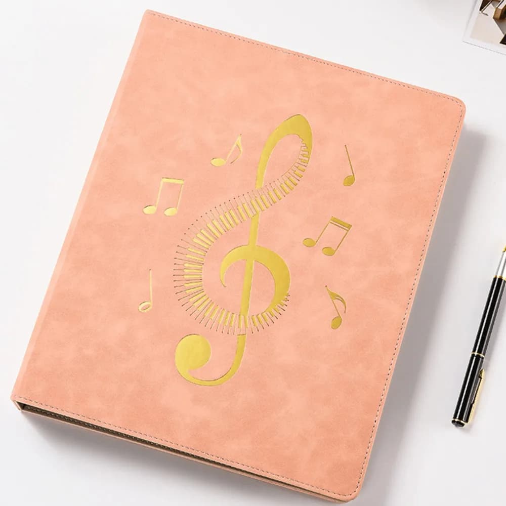 Cartella Flessibile per Spartiti Musicali a Fogli Mobili, Raccoglitore Staccabile e Scrivibile per Fogli di Nota Musicale per Pianoforte, 20 Pagine, Adatta per Formato Lettera