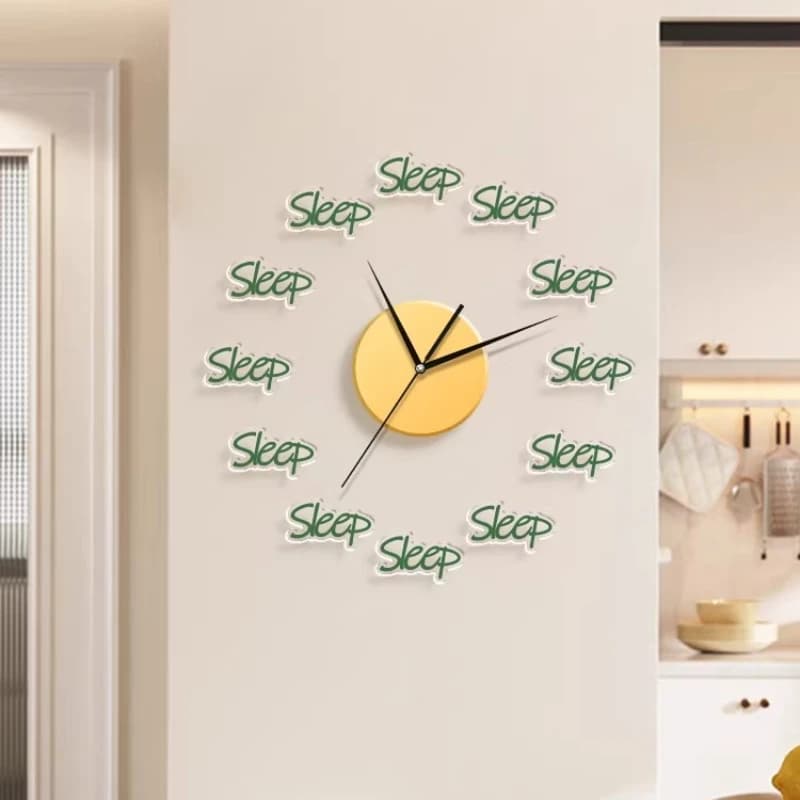 Interesting wall clock in the living room, clock hanging painter decorates the painting with a creative silent clock
