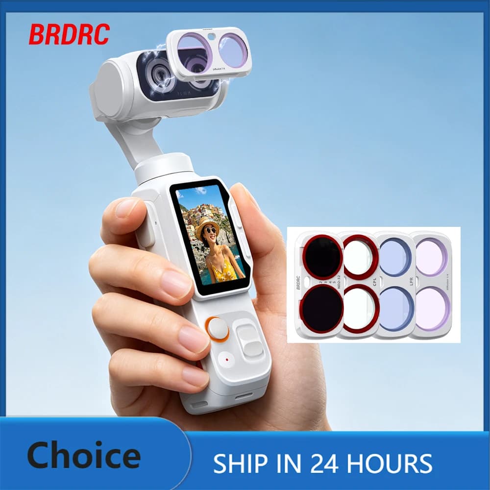 BRDRC Lens Filters Set for Insta360 Luna Ultra Camera Photography Lens Video Accessories CPL VND LPR Diffusion 1/4