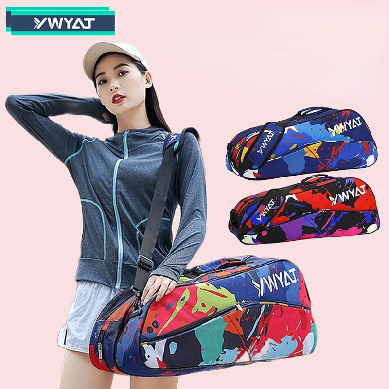 Original original badminton bag for 3 badminton racks Sports bag for double compartment racks Large capacity tennis bag