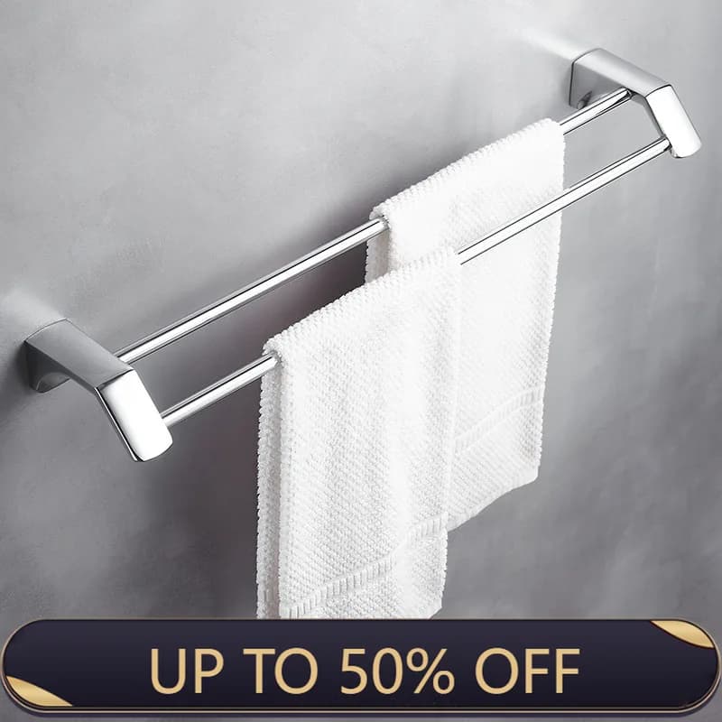 Stainless Steel Tube Plating Towel Rack Bathroom Bath Towel Rack Restroom Shelves Light Luxury Hanging Towel Racks