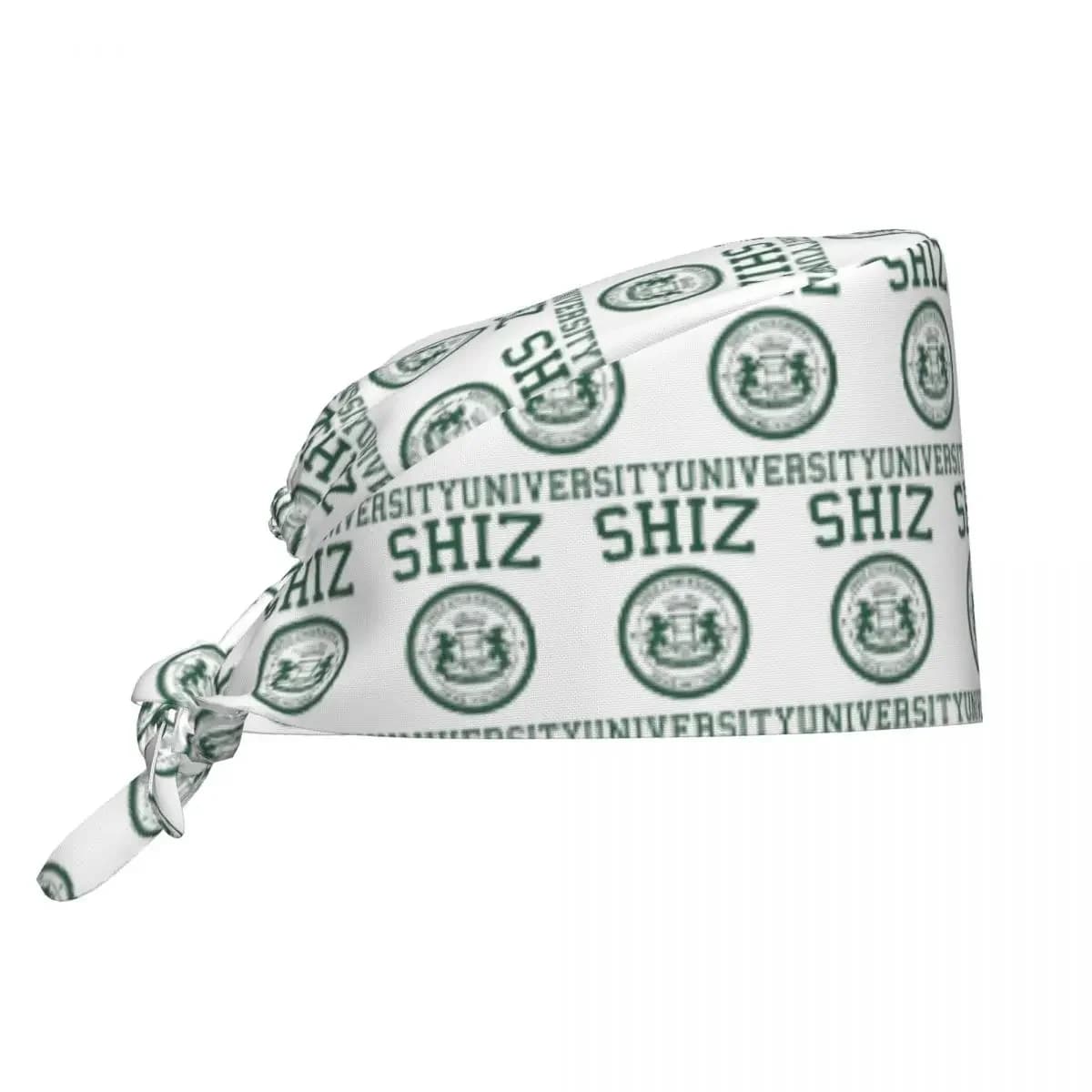 Shiz University Design Scrub Hat Doctor Working Surgical Cap Unisex Adjustable Nursing Caps for Dentist