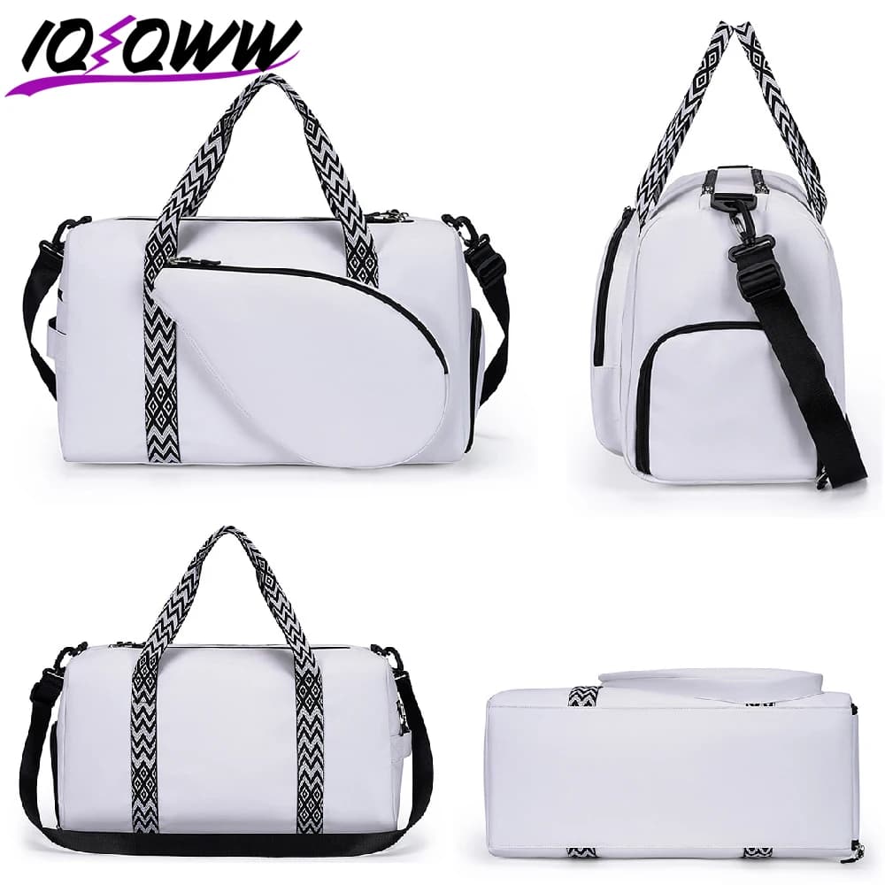 Borsa da tennis da donna 1 pezzo, porta 2 racchette con scomparto per scarpe e tasca impermeabile, borsa sportiva leggera
