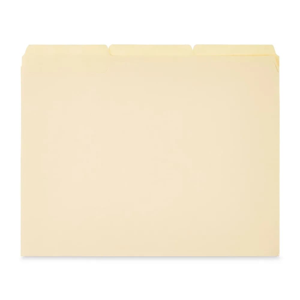 File Folders Letter Size Manila 25 Pack for Office School Home Organizing Document Filing Supplies