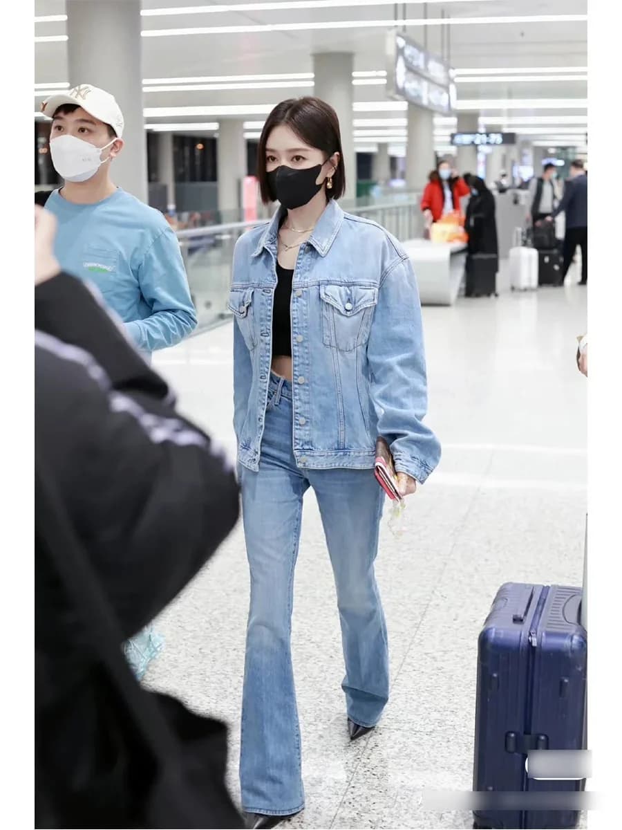 Jeans Bootcut a Vita Alta Modellanti da Donna, Blu Chiaro, Versatili, in Denim Elasticizzato di Cotone, Pantaloni Lunghi per Autunno e Inverno