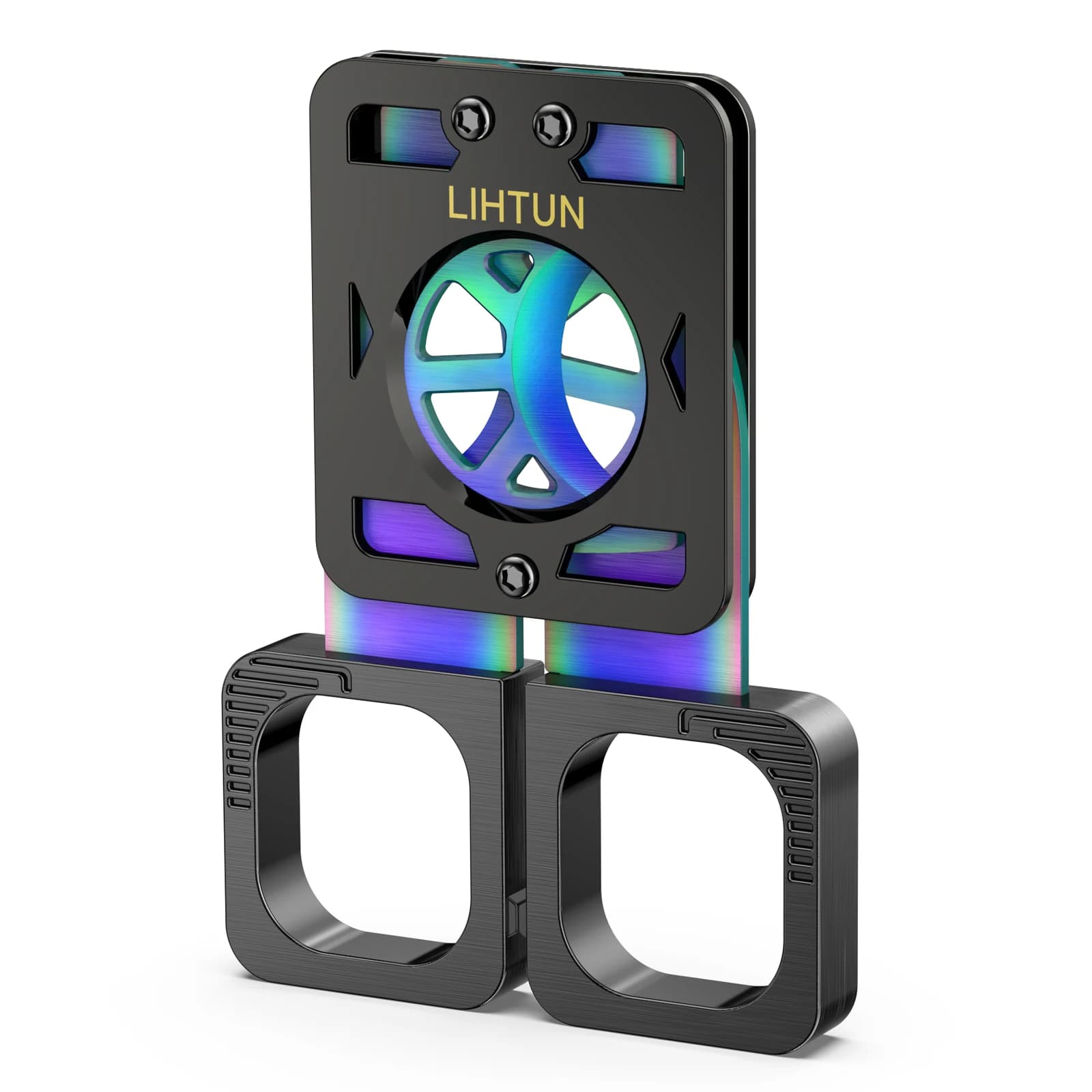 Cigar Cutter with Stainless Steel Iridescent Hollow Blade, Guillotine Double Cut Hand-held Cigar Scissors,Cigar Accessories Gift