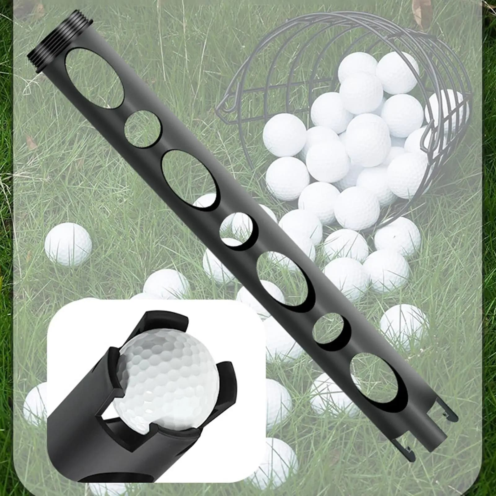 Tubo raccoglipalline da golf, dispositivo per la raccolta delle palline, strumento per la pratica del golf, per uomini, donne, mogli, famiglie, amici, giocatori, appassionati