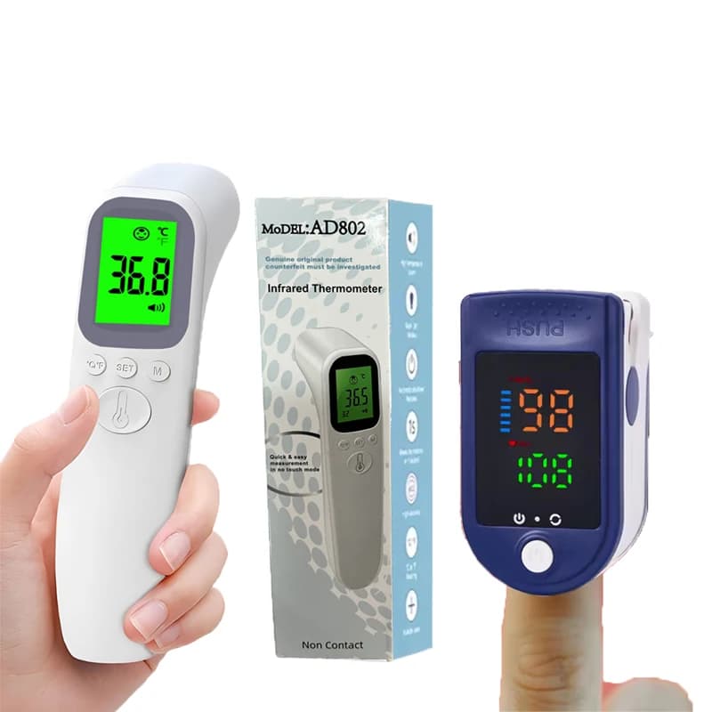 Laser thermometer for body temperature, pulse oxymeter, thermometer for infrared fever, medical, domestic, digital, for infants and adults