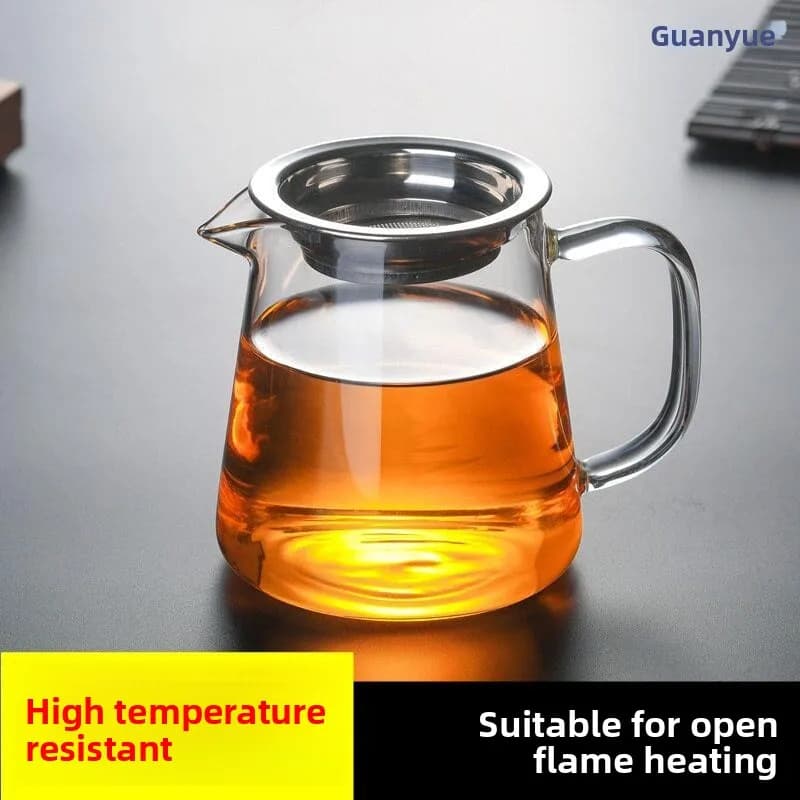 Thickened Heat Resistant Glass Teapot Accessories with Tea Strainer And Tea Pouring in One Cup Public Cup Tea Sea
