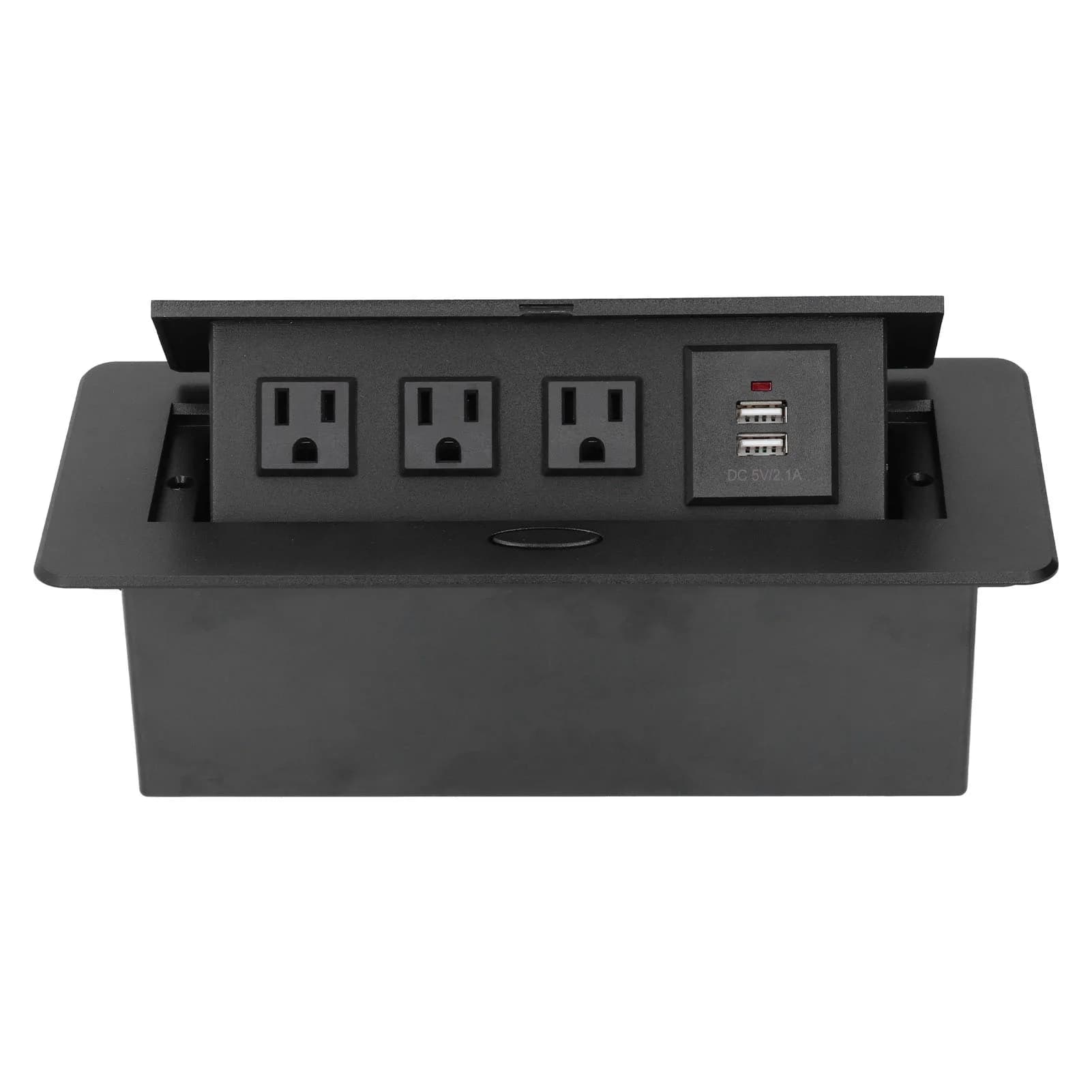 Presa di corrente Presa da scrivania moderna da incasso impermeabile ad apertura lenta con porte di ricarica USB per l'home office