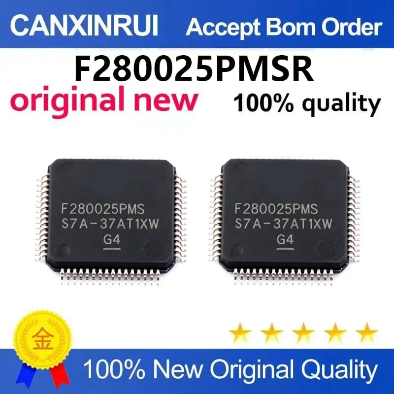 (5pcs-100pcs)Brand new original F280025PMSR 128KB flash microcontroller QFP64