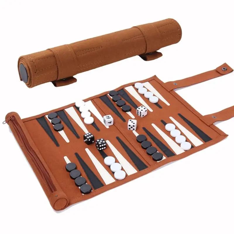 Scacchi Backgammon Gioco da tavolo Set da viaggio Set da scacchiera Gioco da tavolo strategico Pezzi da gioco Tazze di dadi Scacchi in legno per giochi da tavolo
