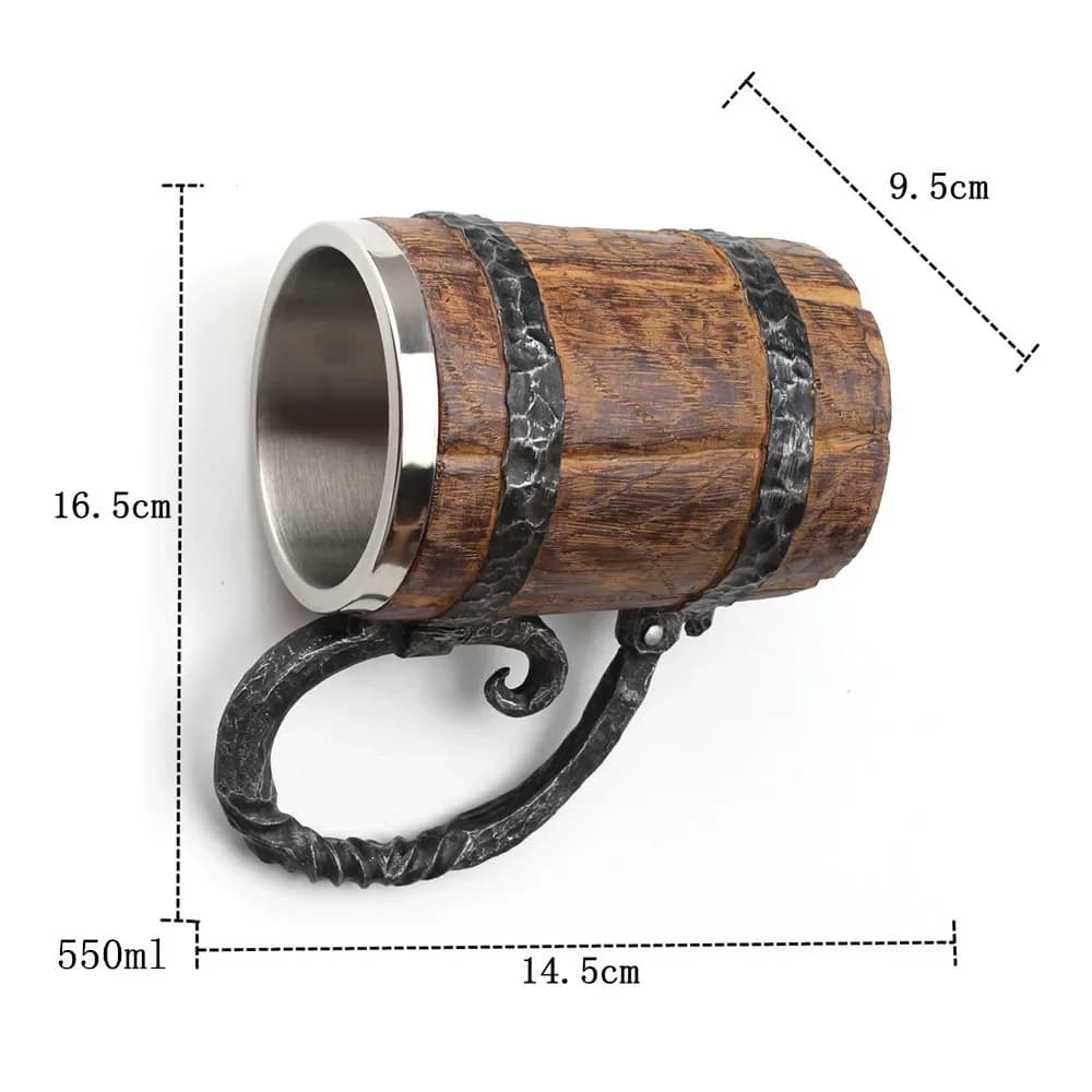 Tazza Simulazione Canna Doppio Strato di Birra Ufficio Creativo Resina Serbatoio Interno in Acciaio Inossidabile Tazza per Bere