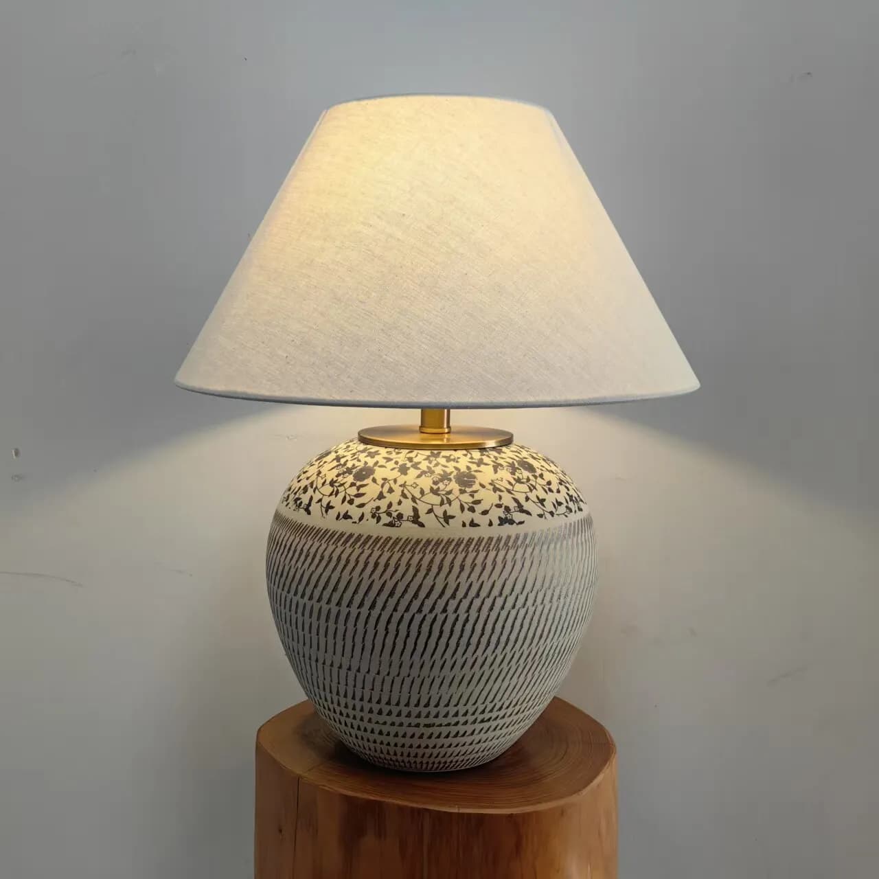 Wabi Sabi Wind Ceramic Desk Lamp Hotel B & B Tea Room Model Room Desk Lamp