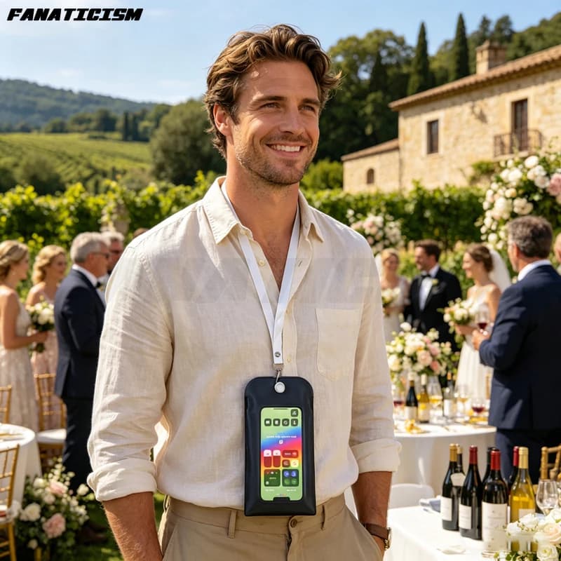 100 Set di Laccetti Anti-fotografia per Borsa, Tracolla Riutilizzabile in PVC per Telefono, Sacchetto Privacy da Collo