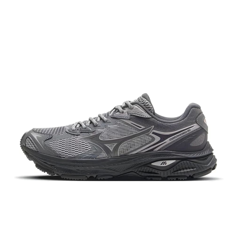 Mizuno RACER V2 Unisex Low-Top Sprint Running Shoes – Charcoal Gray, Breathable Mesh, Versatile & Comfortable D1GH250603