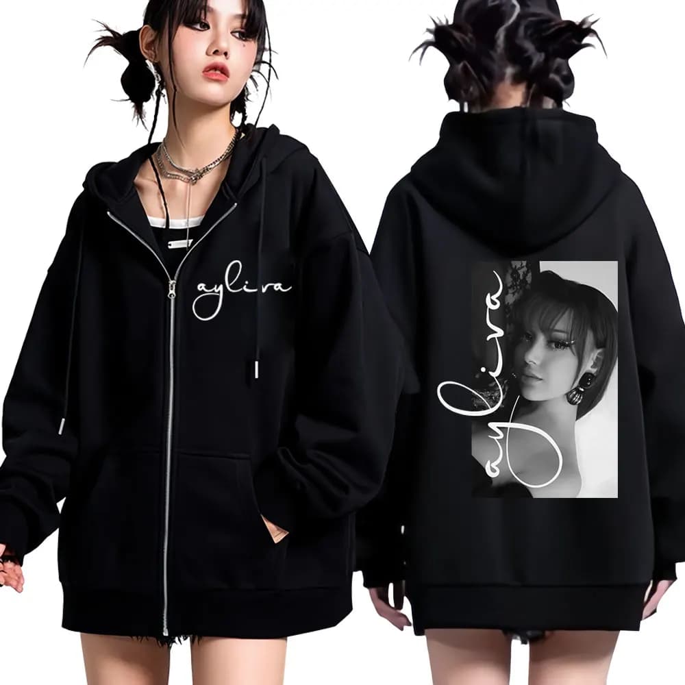 Die Ayliva Tour Vendita calda 2025 Felpe con cerniera vintage Uomo Donna Felpe moda casual Maniche lunghe Estetica Giacca con zip