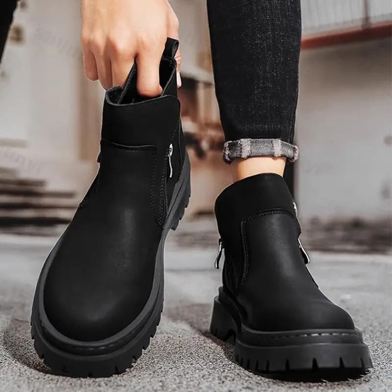 Stivali alti da uomo Stivaletti 2025 Stivaletti da esterno autunnali Comodi casual da uomo Scarpe da ginnastica da trekking all'aperto Botas Para Hombre