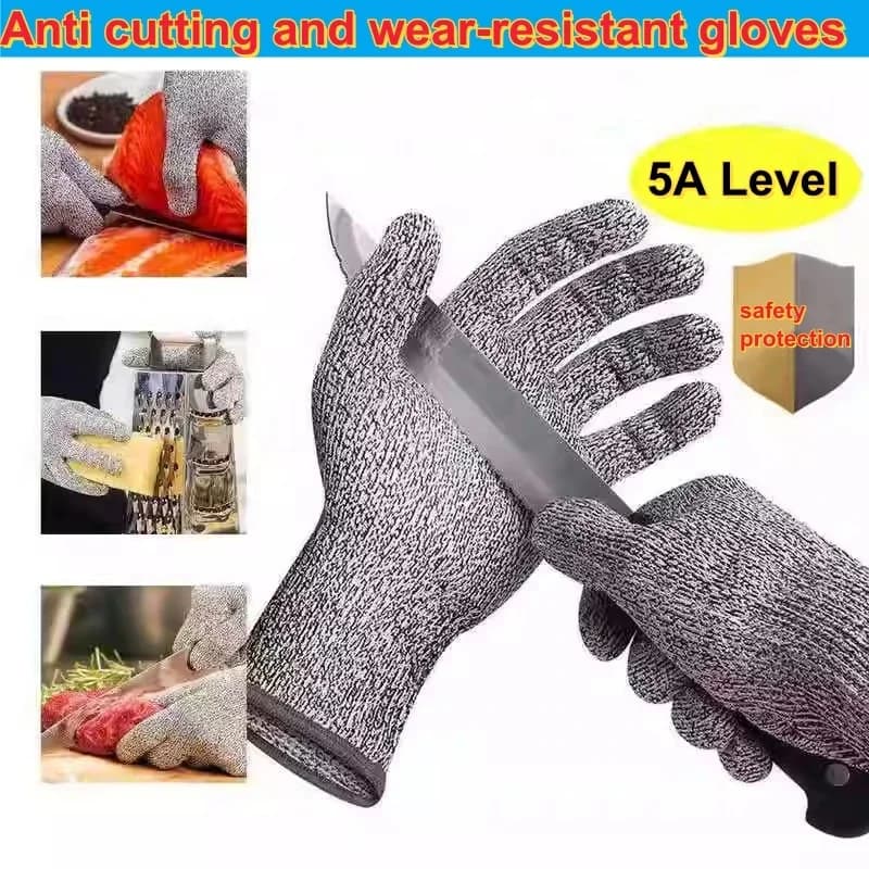 Guanti Antitaglio di Grado 5 per Fabbriche di Vetro, Cucina, Pesca, Speciali per Vetro, Antigraffio, Antitaglio, Antiperforazione