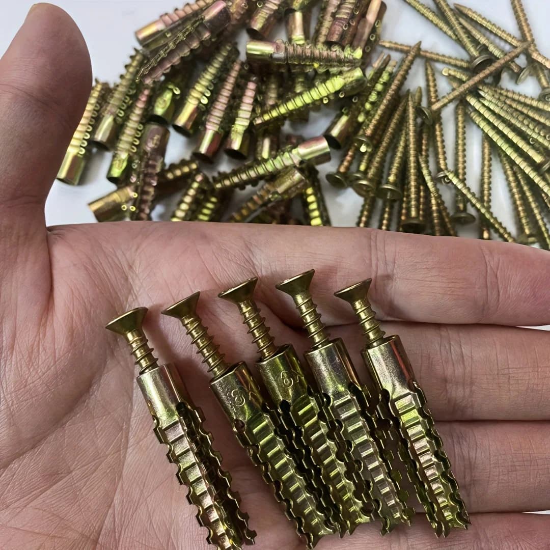 Serrated Expansion Pipe Screw Set Anti-Skid Compression Metal , Suitable for Home Maintenance Kit, High Toughness,