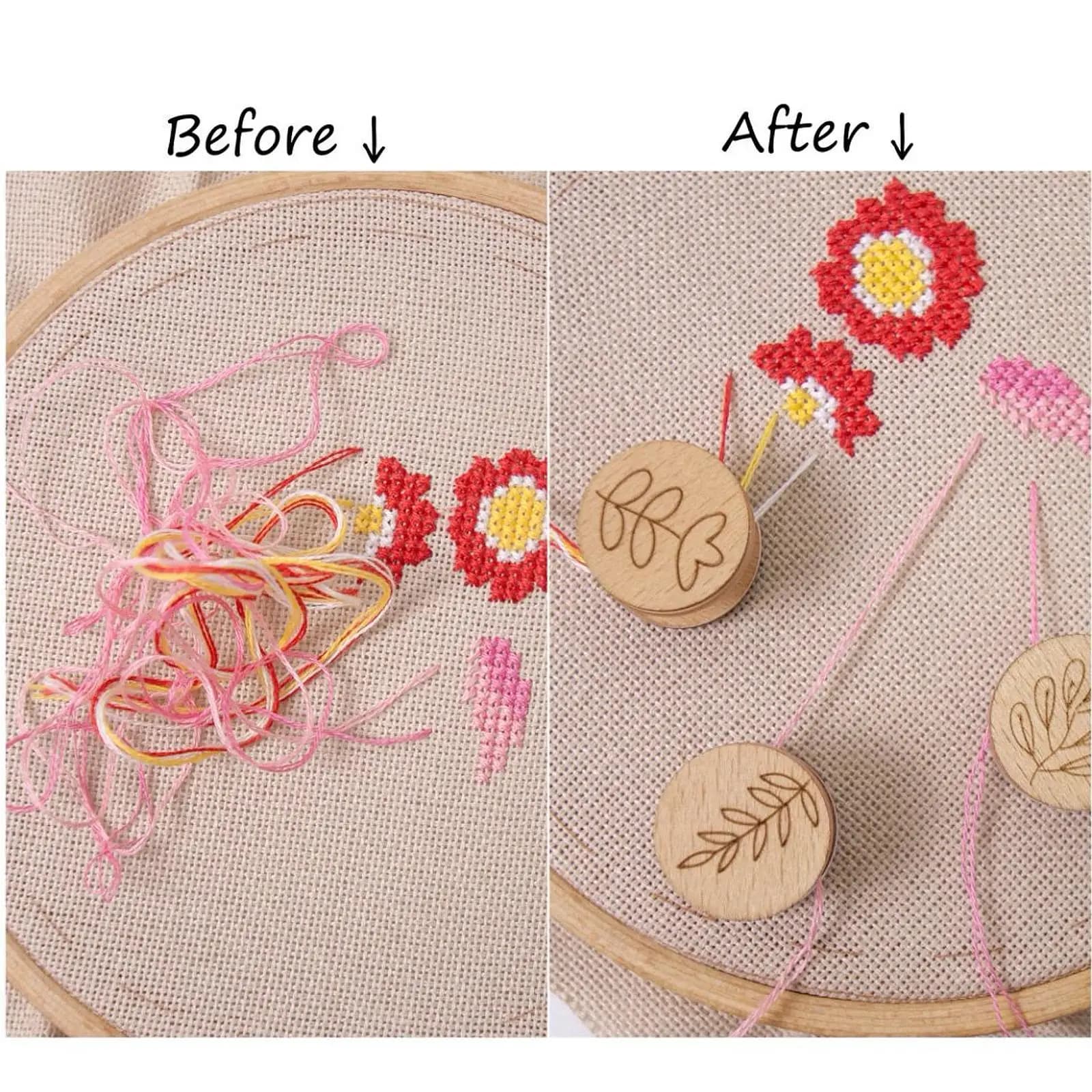 Parking Bobbins Embroidery Thread Keeper Wooden Sewing Tool Needlework Organizer Set Compact Spool Storage for Crafting