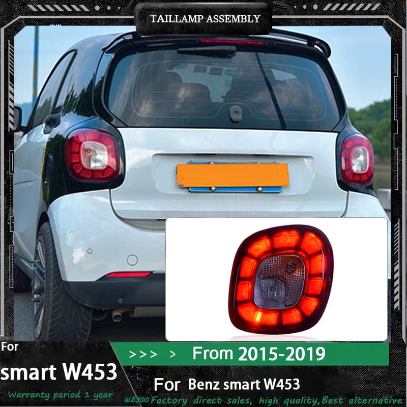Benz W453 Smart 2015-2019 Rear lights Plug and Play Rear bumper Fortwo Forfour Rear lights