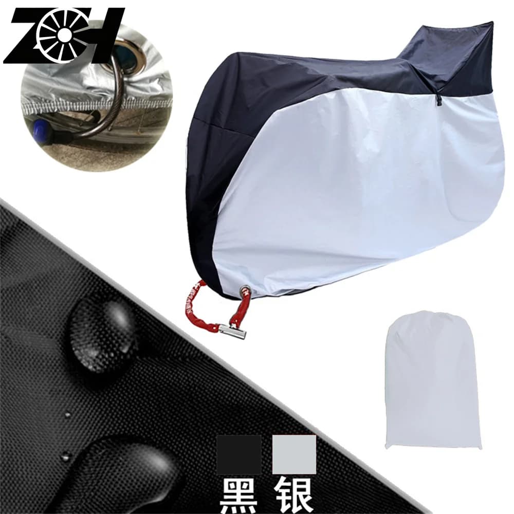 M L XL 2XL 3XL 4XL 200x75x115cm Motorcycle Cover Outdoor UV Protector Scooter All Season waterproof Bike Rain Dustproof Cover