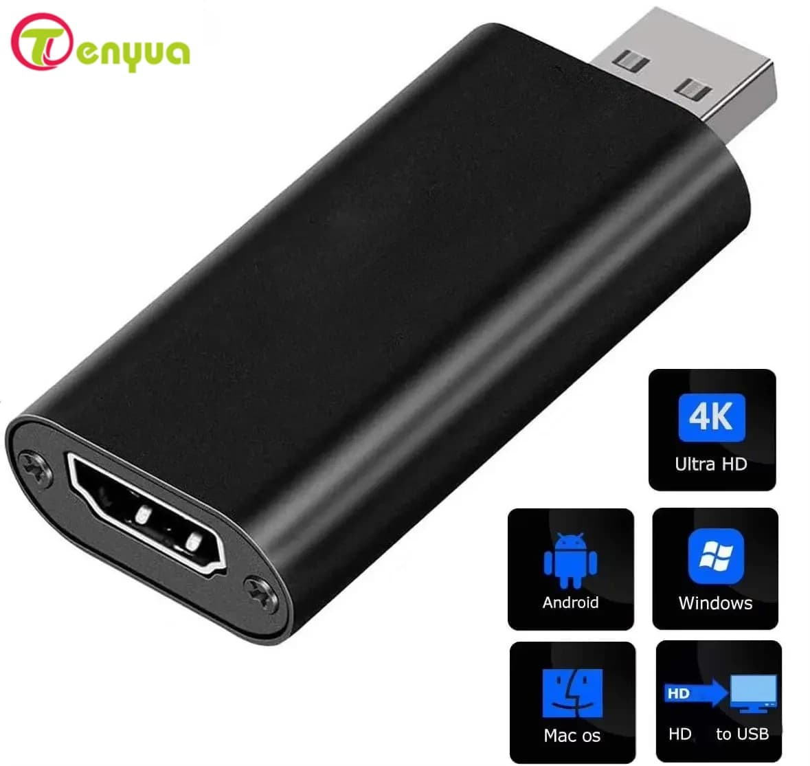 Scheda di acquisizione video compatibile HD 4K Scheda di streaming Acquisizione USB 2.0 1080P Scheda Grabber Box per fotocamera DVD di gioco PS4