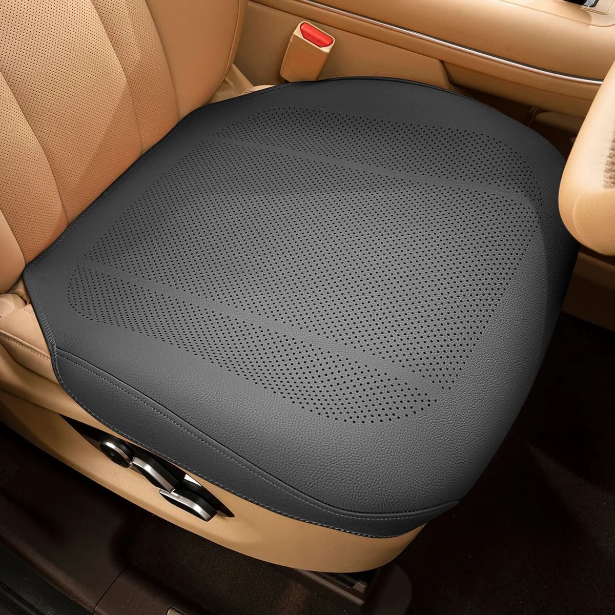 Car Seat Covers in Breathable Leather Universal Front Seat Protective cushions for Toyota RAV4 Prius Camry Corolla C-HR Land Cruiser