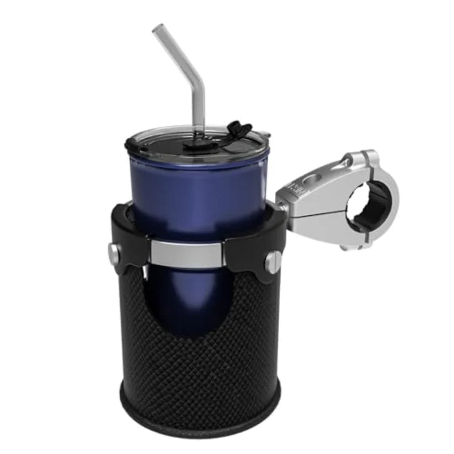 Portabicchieri per Moto LX-C3 con Rotazione a 360° ° Supporto girevole a sfera, portabevande grande per barca con cestello, supporto per manubrio in metallo per moto