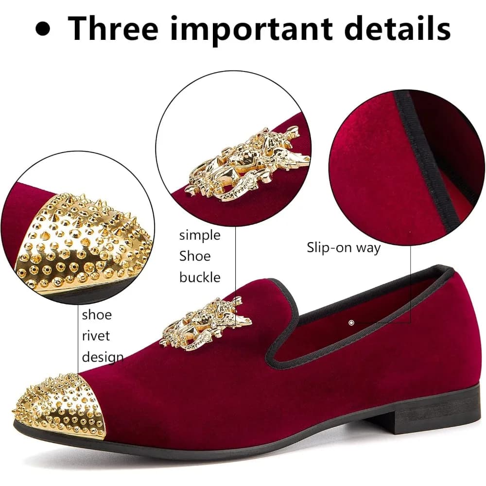 Loafers Men Handmade Velvet Leather Loafer Casual Driving Flats Slip-on Shoes Luxury Comfy Moccasins Red Loafers Shoes Men