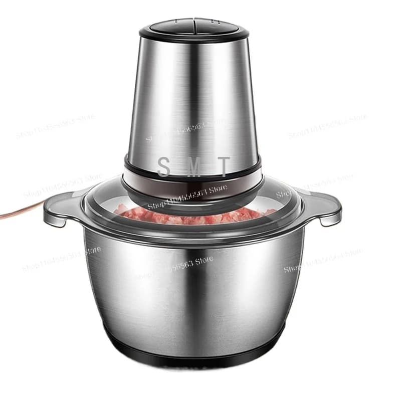 "2‑5L Stainless Steel Meat Grinder – 500W High Power Blender & Food Processor for Household Use"