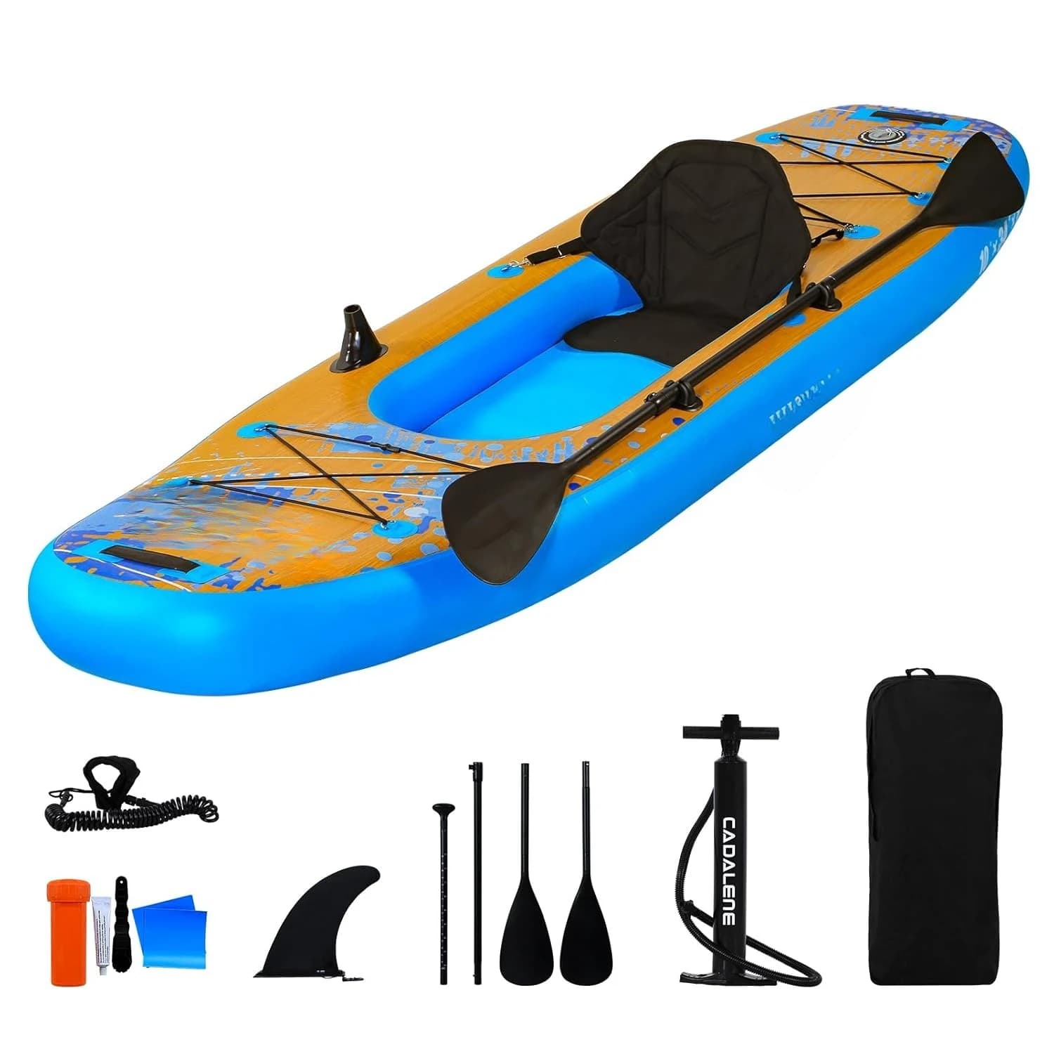 Kayak Gonfiabile con Sedile Rimovibile, Tavola da Stand Up Paddle 10'x34''x8'' per Adulti e Ragazzi, Set Kayak Personalizzabile