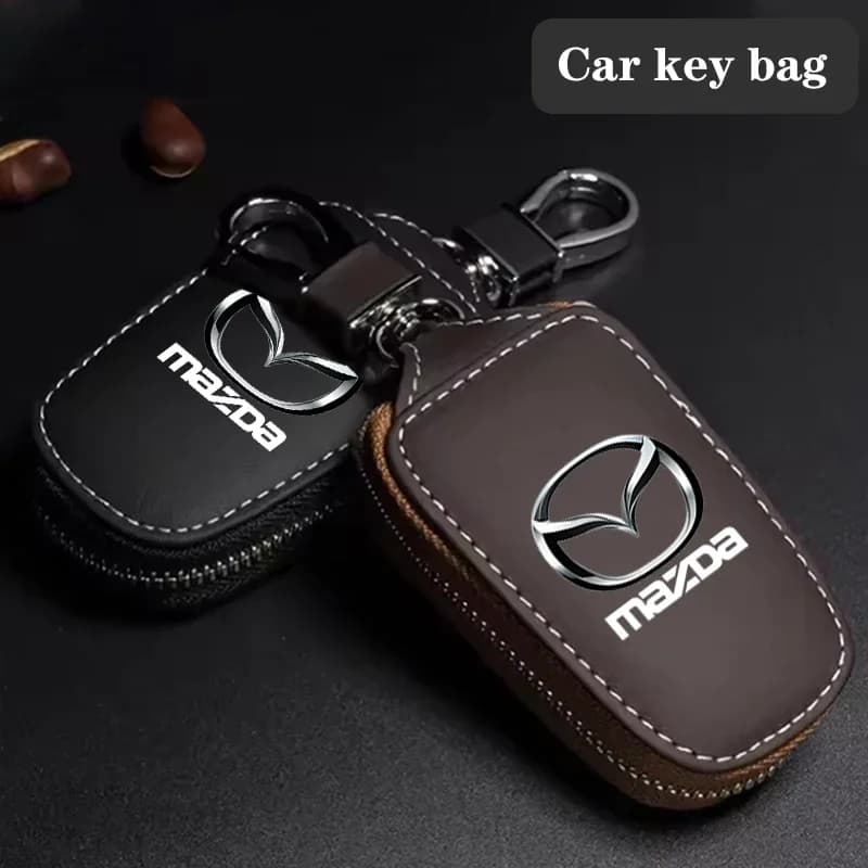 Portachiavi in Pelle per Auto, Custodia a Portafoglio per Mazda 3 6 CX5 CX30 Axela Atenza Skyactiv MS RX8 2 5 CX9 BT50, Accessori Auto