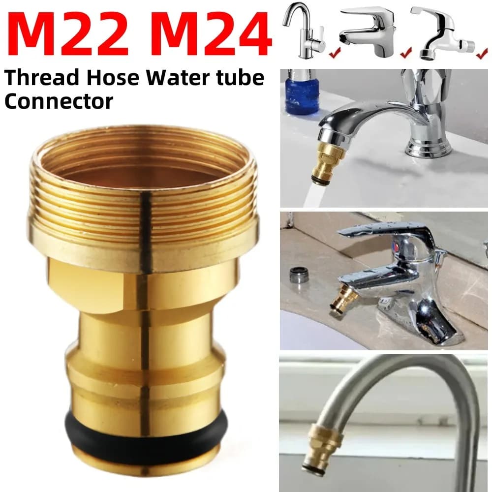 1/2 pezzi adattatore universale per rubinetto da cucina M22 M24 tubo filettato adattatore per tubo dell'acqua connettore rapido da giardino strumenti per irrigazione da giardino